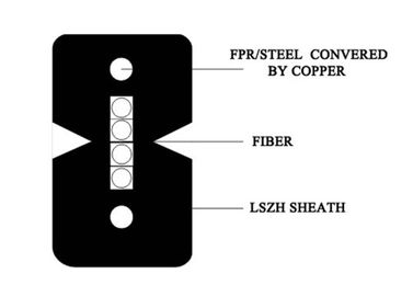 FTTH 4の中心の屋内光ファイバ ケーブルの高く実用的な適用の可能性